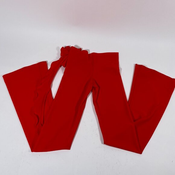 FANCI CLUB Red Stretch 'The Gun' Rosette Pants - Picture 4 of 5